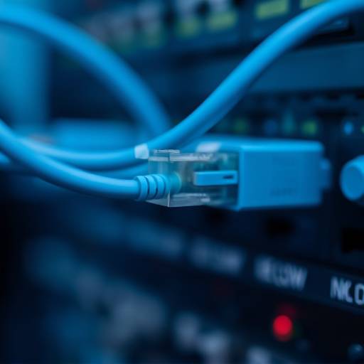 Close-up of a network cable connected to a device